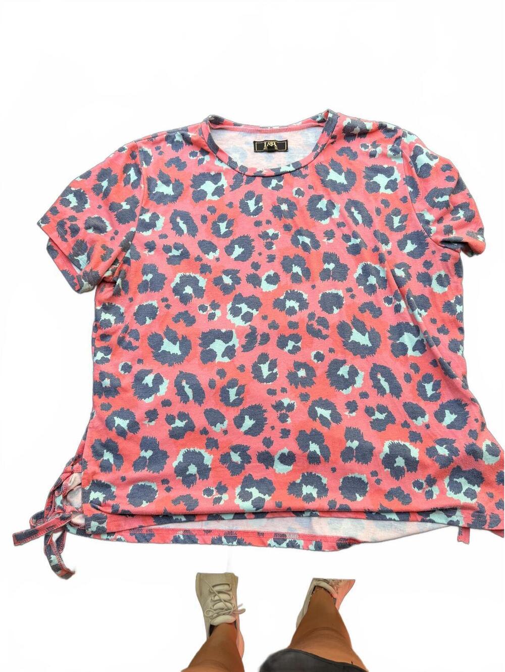 L&B pink leopard print top